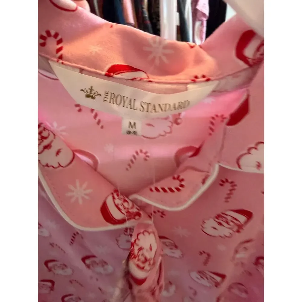 The Royal Standard Girl's Medium 8-9 Candy Cane Cutie Shirt Pants Scrunchie Set
